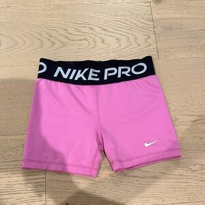 Nike Pink and Black Pro Shorts